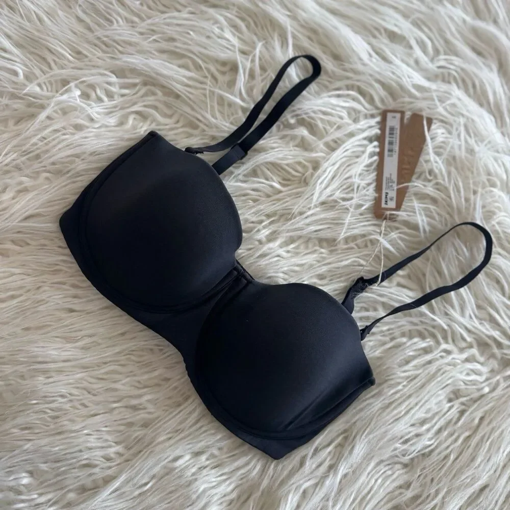 Skims Fits Everybody Strapless Bra Onyx Size 30D - Picture 3 of 6